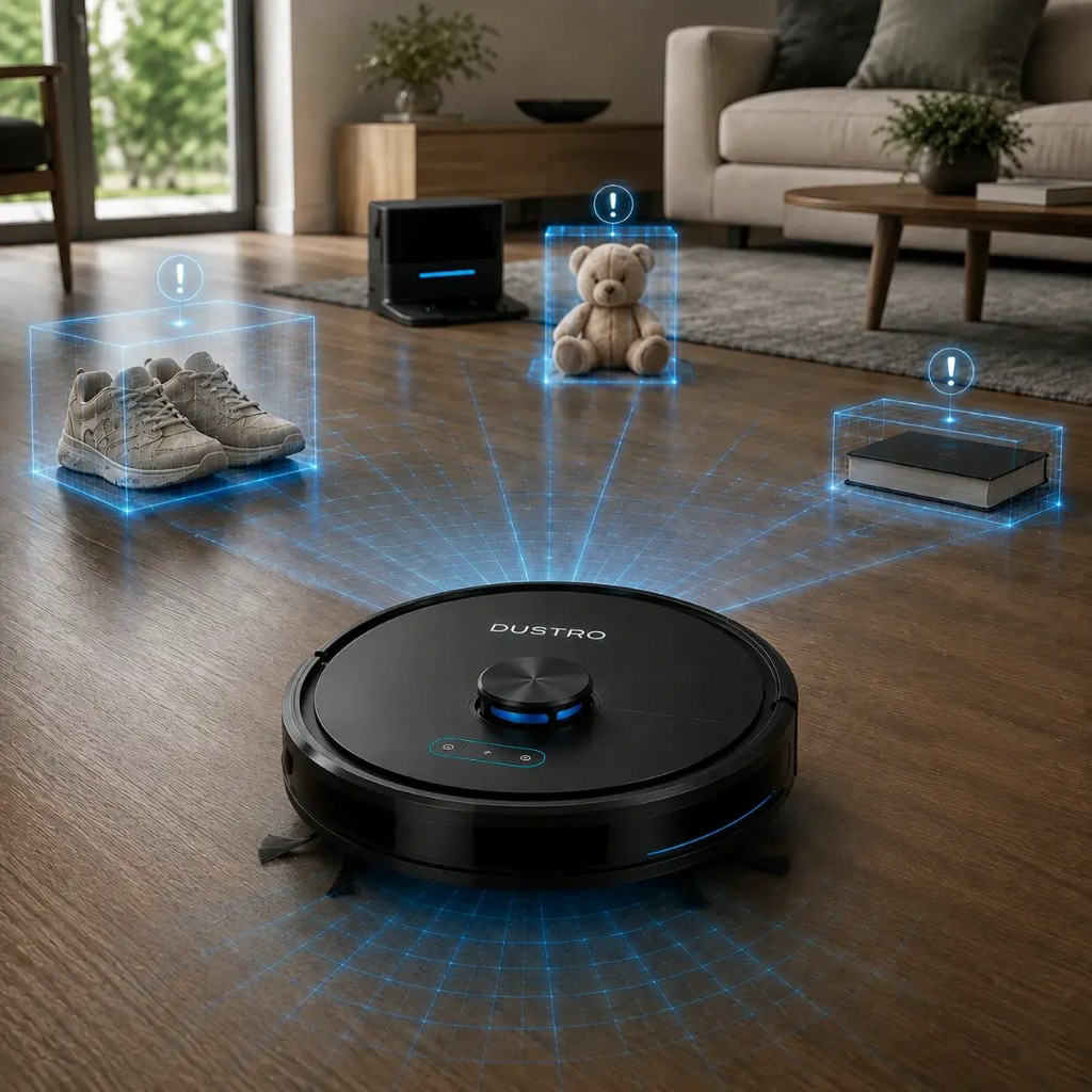 Dustro™ λέιζερ πλοήγηση LiDAR 360° που χαρτογραφεί το σπίτι