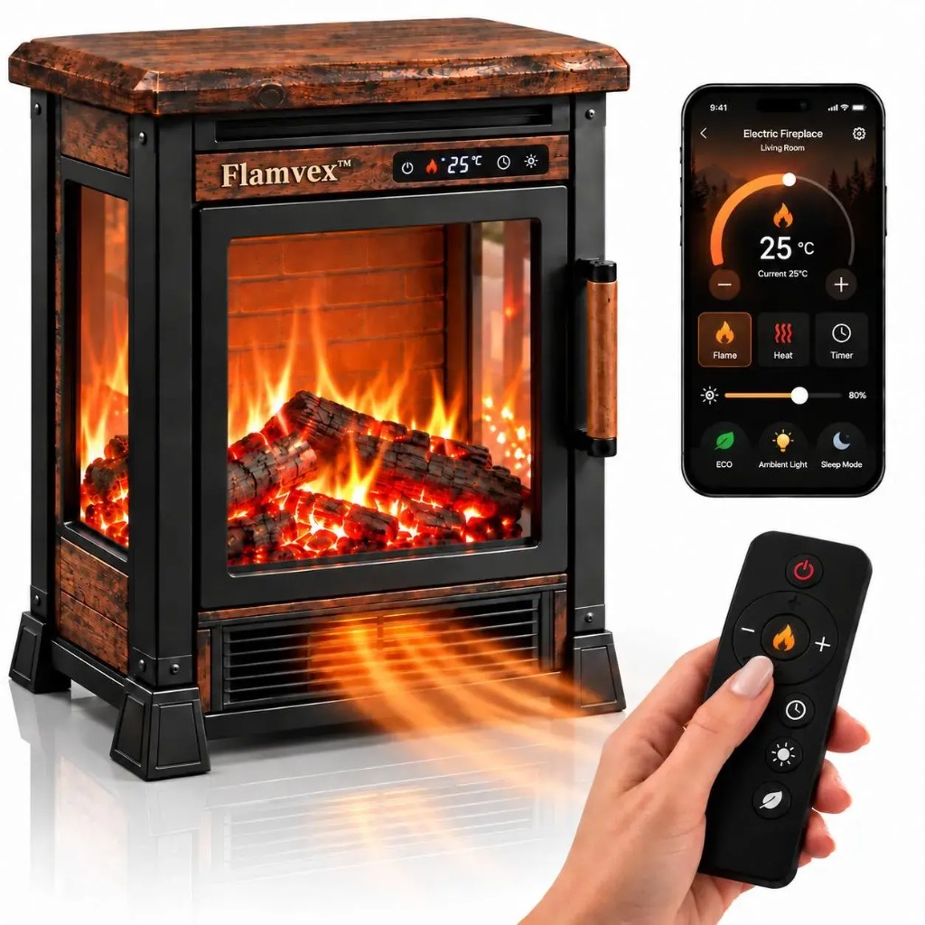 Kit Flamvex: chimenea, mando y accesorios