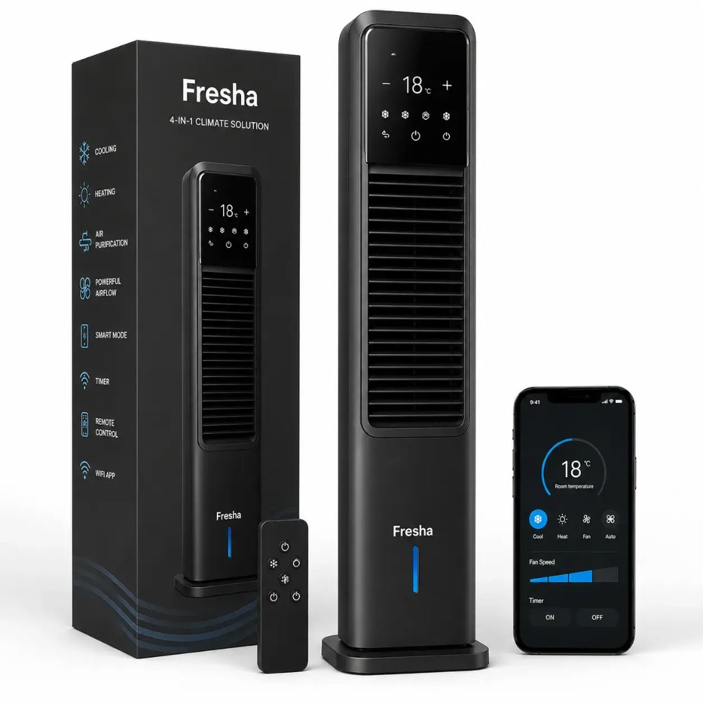 Contenido del paquete Fresha climatizador 4 en 1
